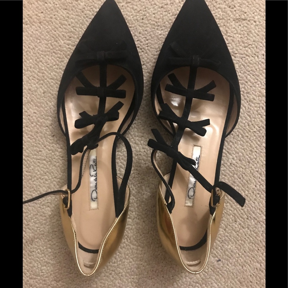 Oscar de La Renta Evelyn Suede flat